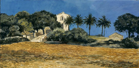 chapel and four palms 